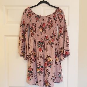 Francesca's Floral Smocked Dress